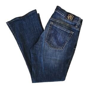 ROCK & REPUBLIC Kasandra Jeans Womens 12S Indigo Bootcut Dark Wash Denim Size 12